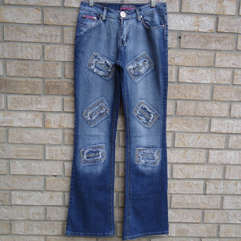SIZE 29. Shang Baide women's light wash jeans.